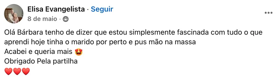 Mensagem de Elisa Evangelista